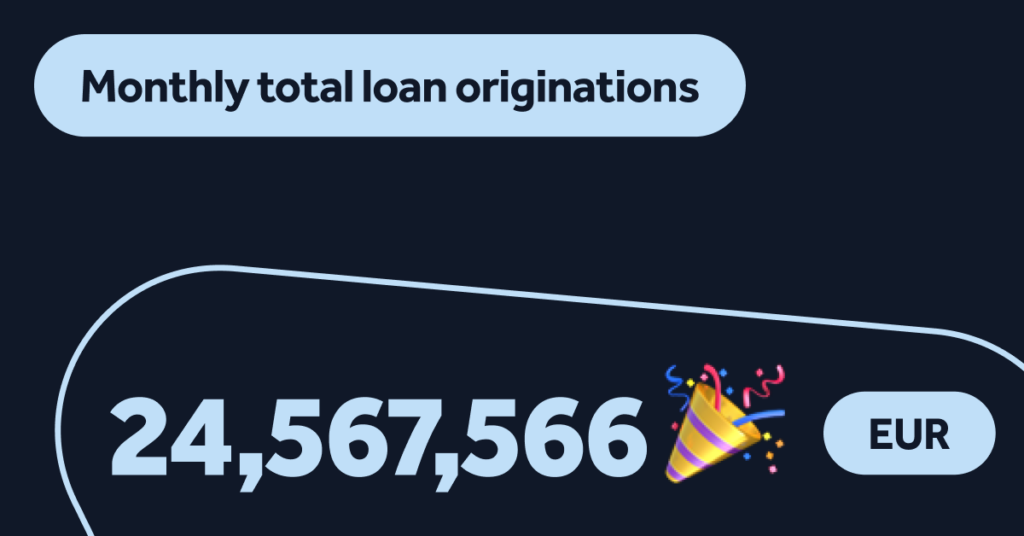 June: Monthly total loan originations