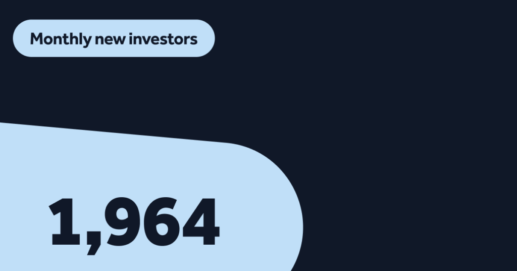 Monthly new investor stats for December