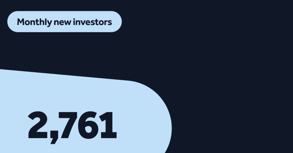 Monthly new investor stats: February